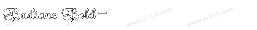 Badiane Bold字体转换